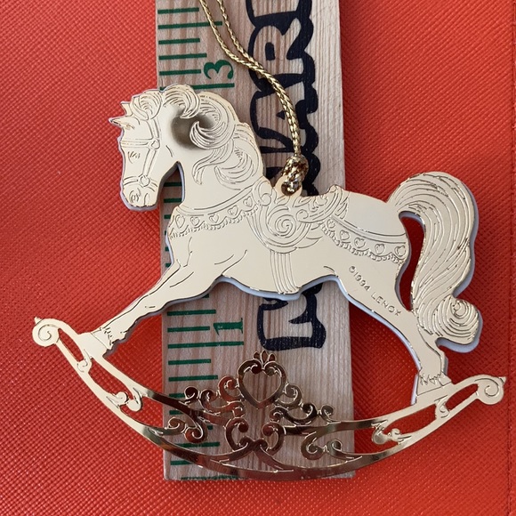 Lenox Gold & Cream Vintage Rocking Horse Ornament - Picture 7 of 7